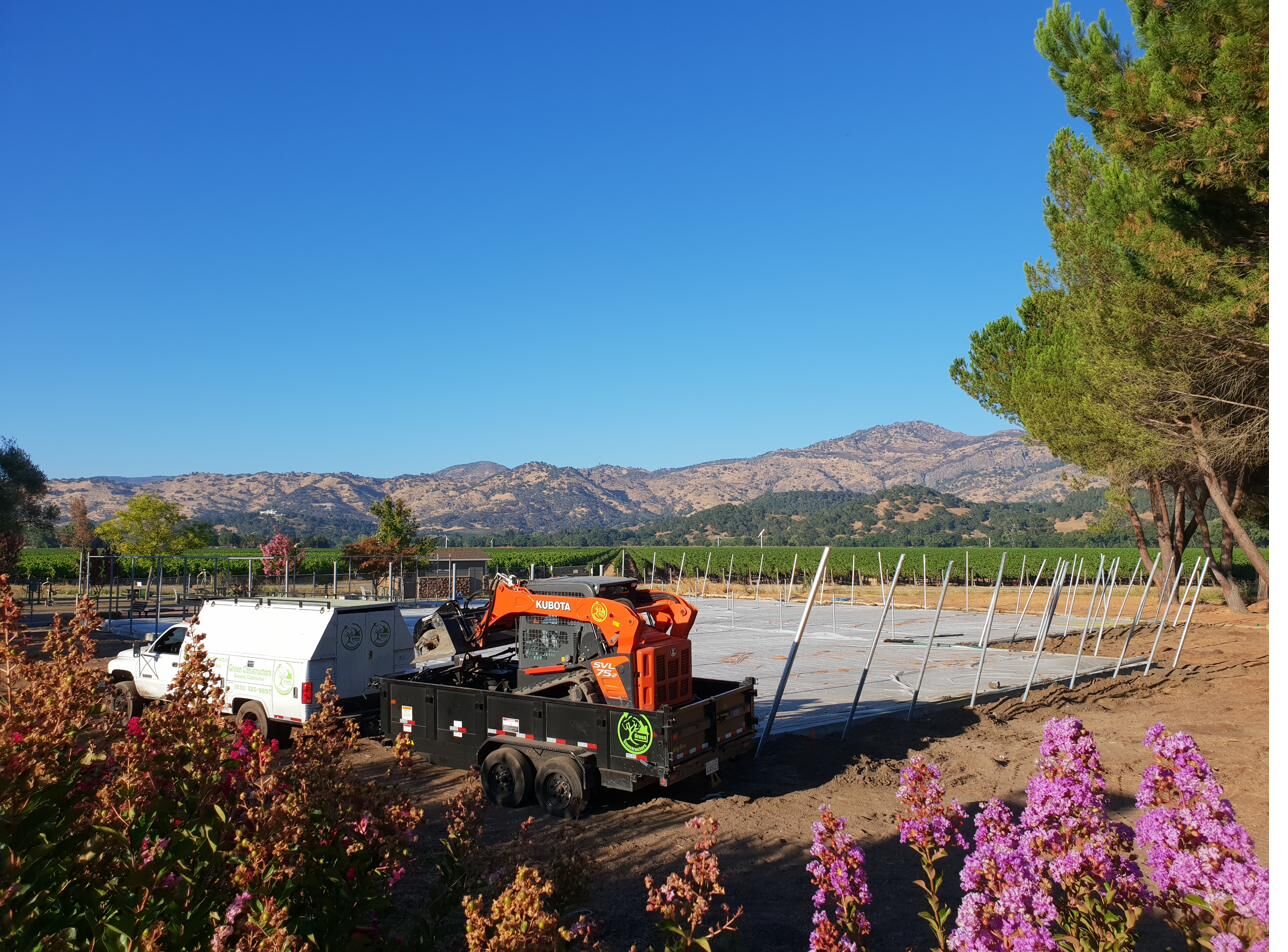 Athletic court sitework at a Northern California sports club